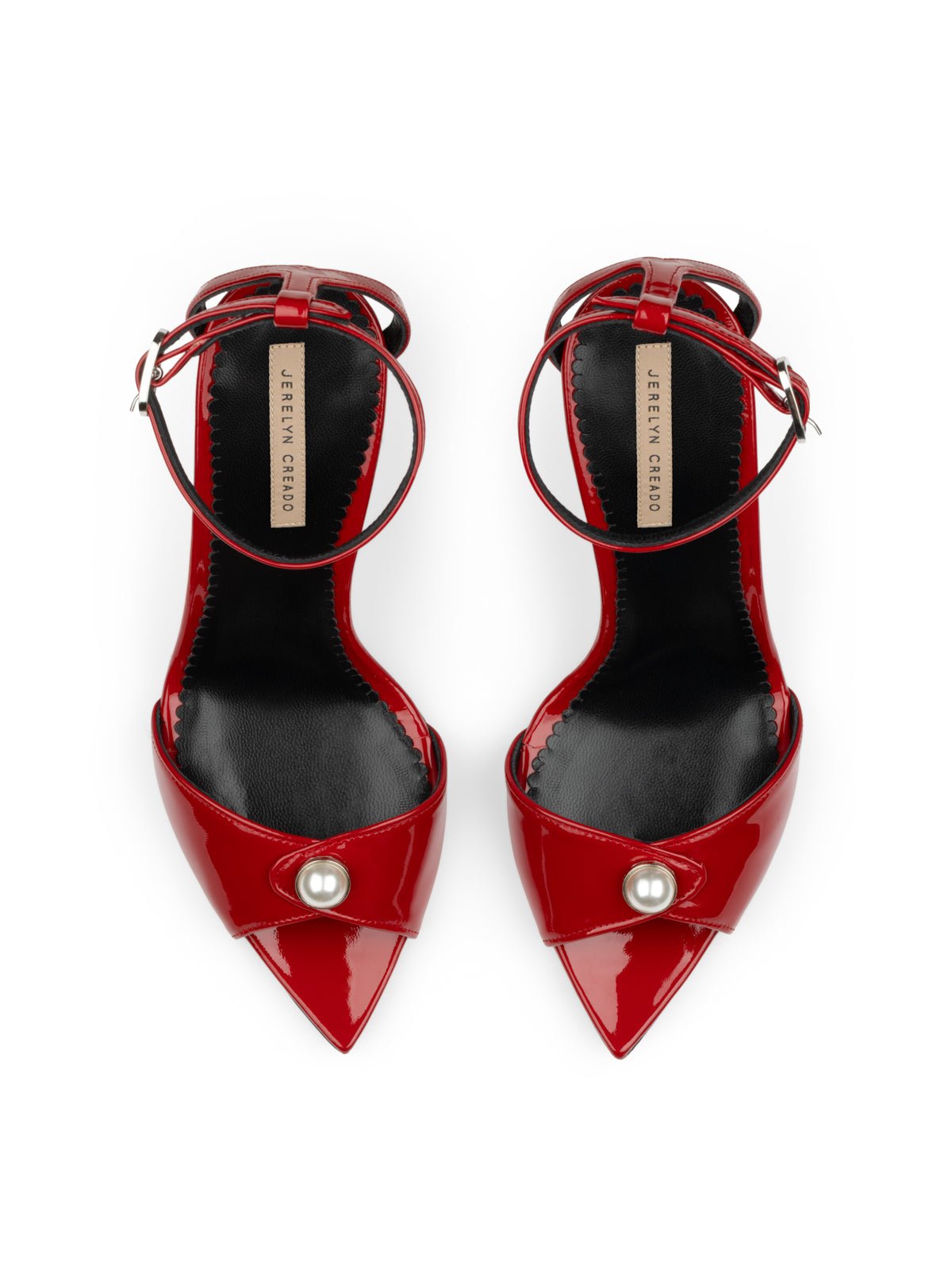 Luxury red heeled sandals Emma - Jerelyn Creado – jerelyn-creado